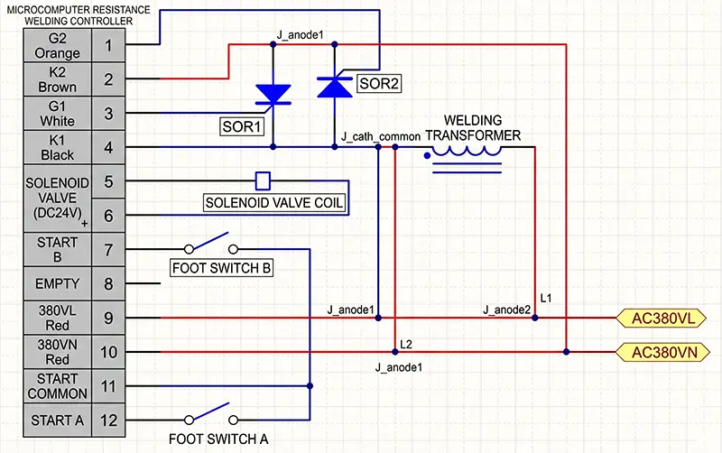 Diagram Pengkabelan untuk Mesin Fusi Jaring Pelindung Logam JW-SM10