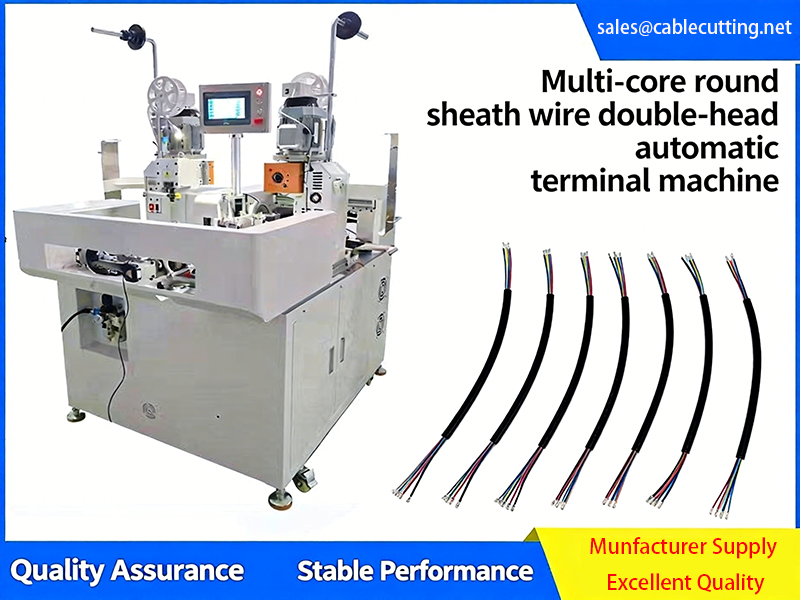 Mesin Crimping Terminal Kepala Ganda Otomatis Penuh untuk Kabel Berselubung Multi-Inti JW-17T