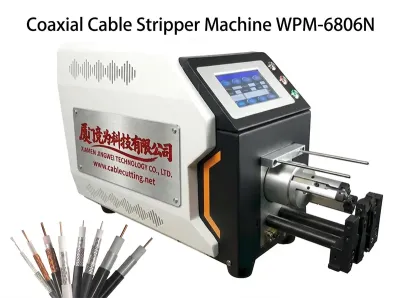 Mesin Pengupas Kabel Koaksial Semi-Otomatis Servo Motor WPM-6806N