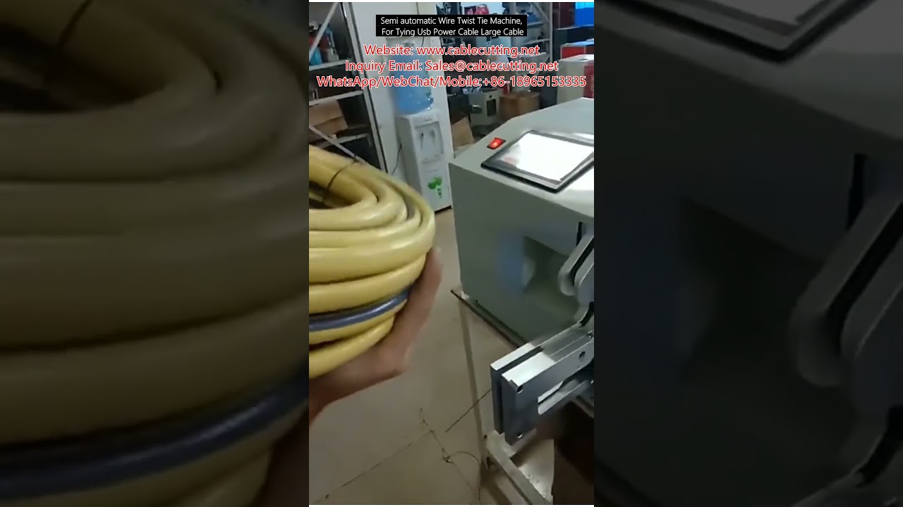 Mesin Ikat Kawat Semi-Otomatis untuk Mengikat Kabel USB dan Kabel Besar