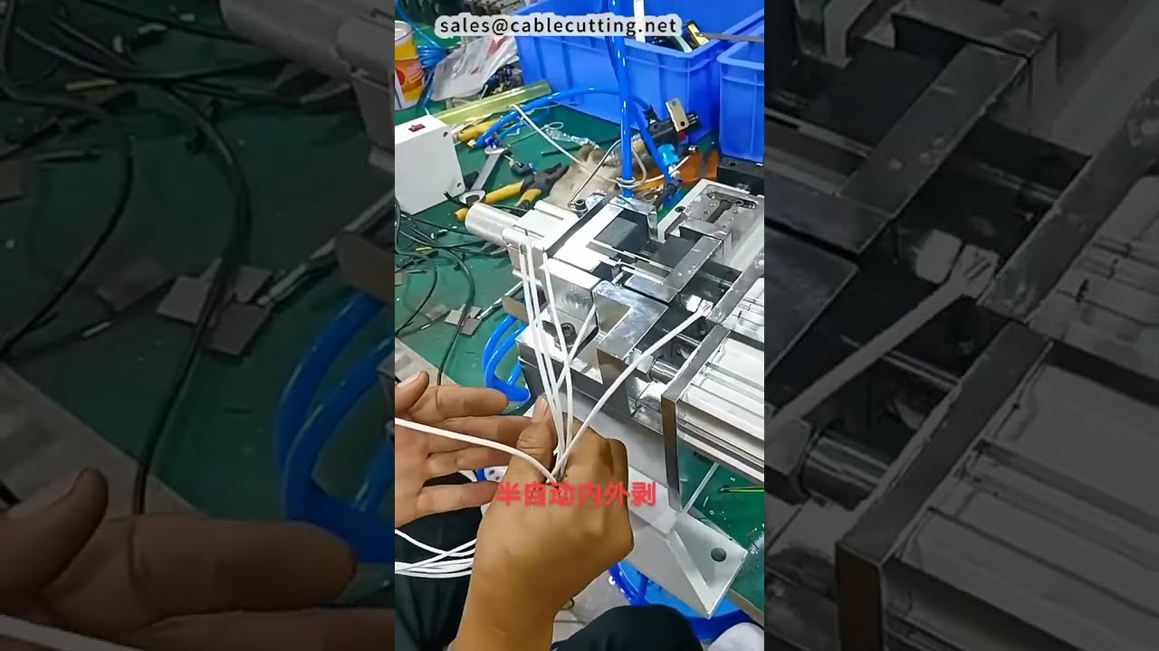 Mesin Semi Otomatis Pengupas Dalam & Luar Kabel Data untuk Peralatan Harness #pabrik #mesin #diy