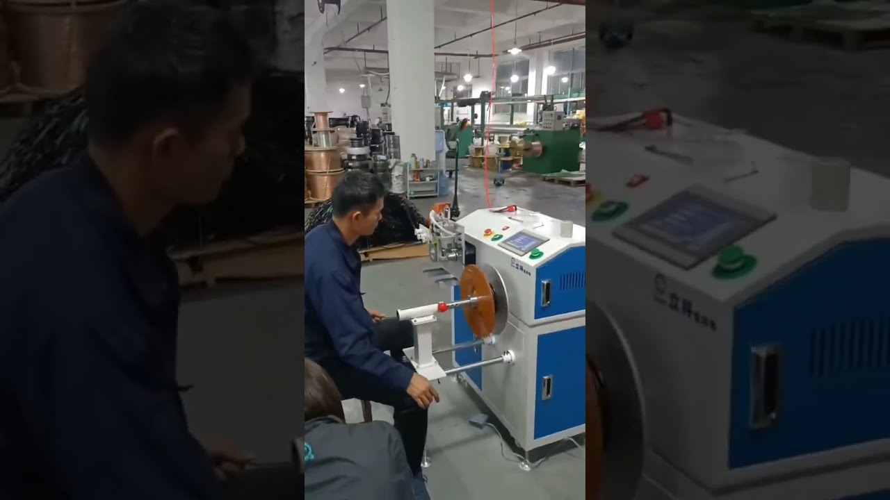 Pelanggan Mengoperasikan Mesin Otomatis Penghitung, Penyortir, Pemotong & Penggulung Meteran #pabrik #mesin