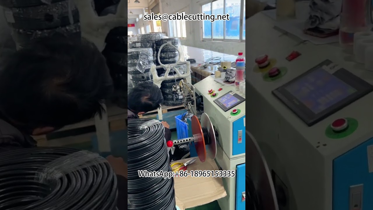 Mesin Gulung Kawat Otomatis dengan Penghitung Meter untuk Wire Harness Otomotif