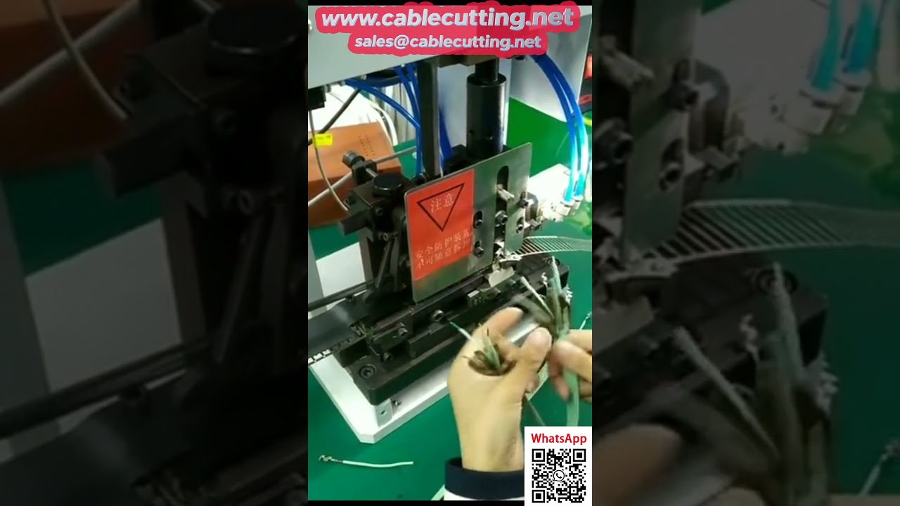 Mesin Pengupas dan Crimping Kawat dengan Dual Tape Feeder & Multi Mold untuk Produksi Otomatis