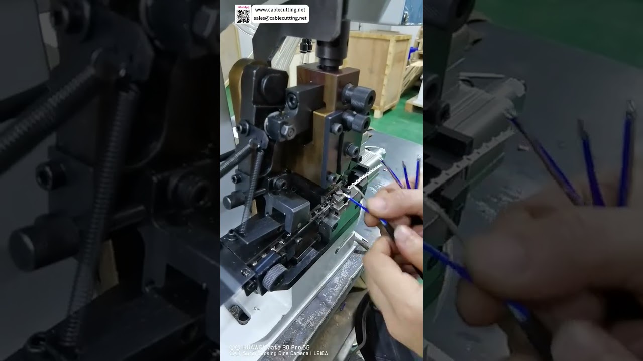Mesin Crimping Ganda Kupas Kabel Jaket Bulat 2 Inti & Press Terminal Ganda - Model Pendek