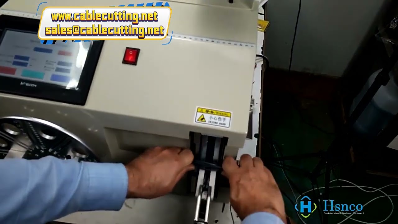 Mesin Pengikat Kabel Semi Otomatis dengan Layar Sentuh HMI – Penggulung dan Pengikat Kawat untuk Coil Kabel