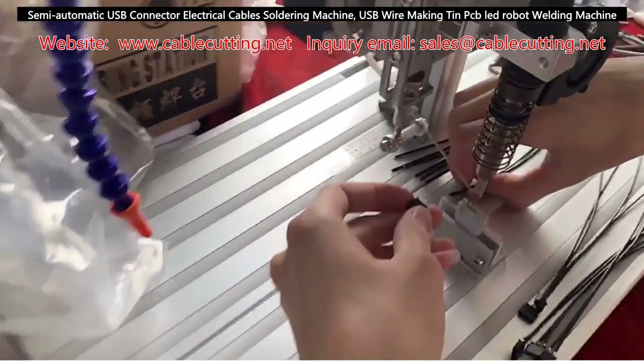 Mesin Solder Kabel USB Semi-Otomatis untuk Konektor, Kabel Listrik, dan Perakitan PCB LED Robot