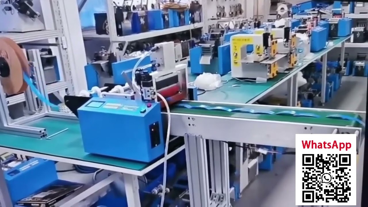 Video Pabrik: Mesin Pemotong Belt dengan Sabuk Konveyor Otomatis