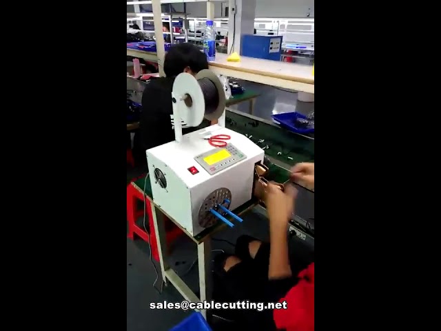 Mesin Penggulung dan Pengikat Kabel Otomatis untuk Kabel Daya AC/DC & Headphone