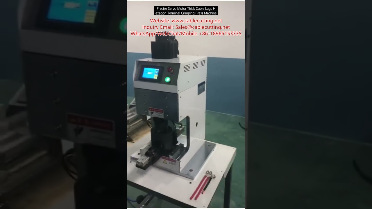 Mesin Crimping Press Terminal Heksagonal Kabel Tebal dengan Motor Servo Presisi Tinggi