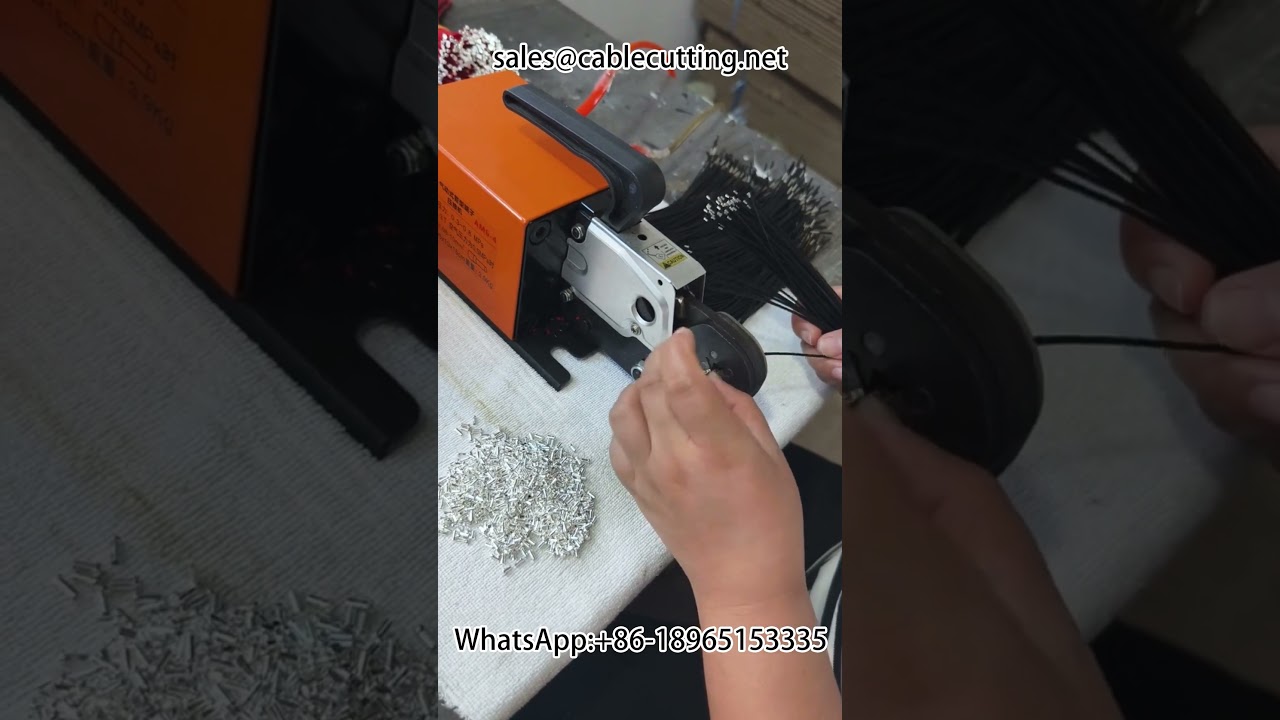 Mesin Crimping Terminal Pneumatik Tipe Tabung #mesin #pemotongkabel #otomotif
