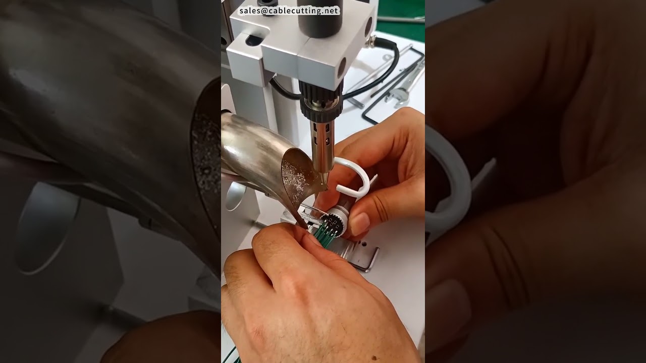 Mesin Solder Pneumatik Semi-Otomatis untuk Konektor Penerbangan (Upward Facing)