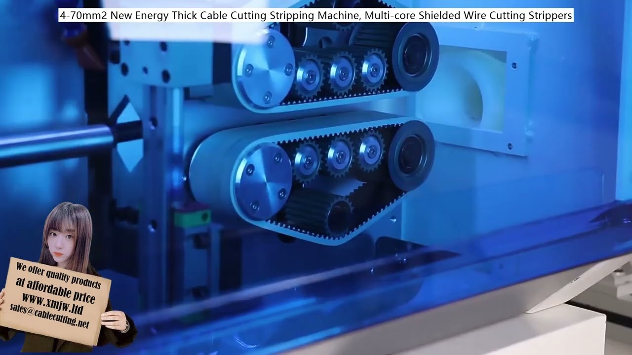 Mesin Potong Kupas Kabel Tebal 4-70mm² untuk Energi Baru, Pemotong Kabel Multi-Inti dan Terlindung