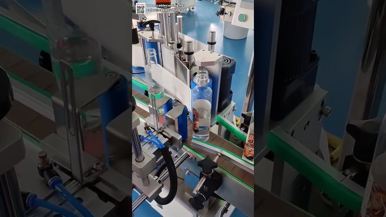 Mesin Pelabel Botol Air Kecepatan Tinggi | Aplikator Stiker Otomatis untuk Botol Bulat Minuman