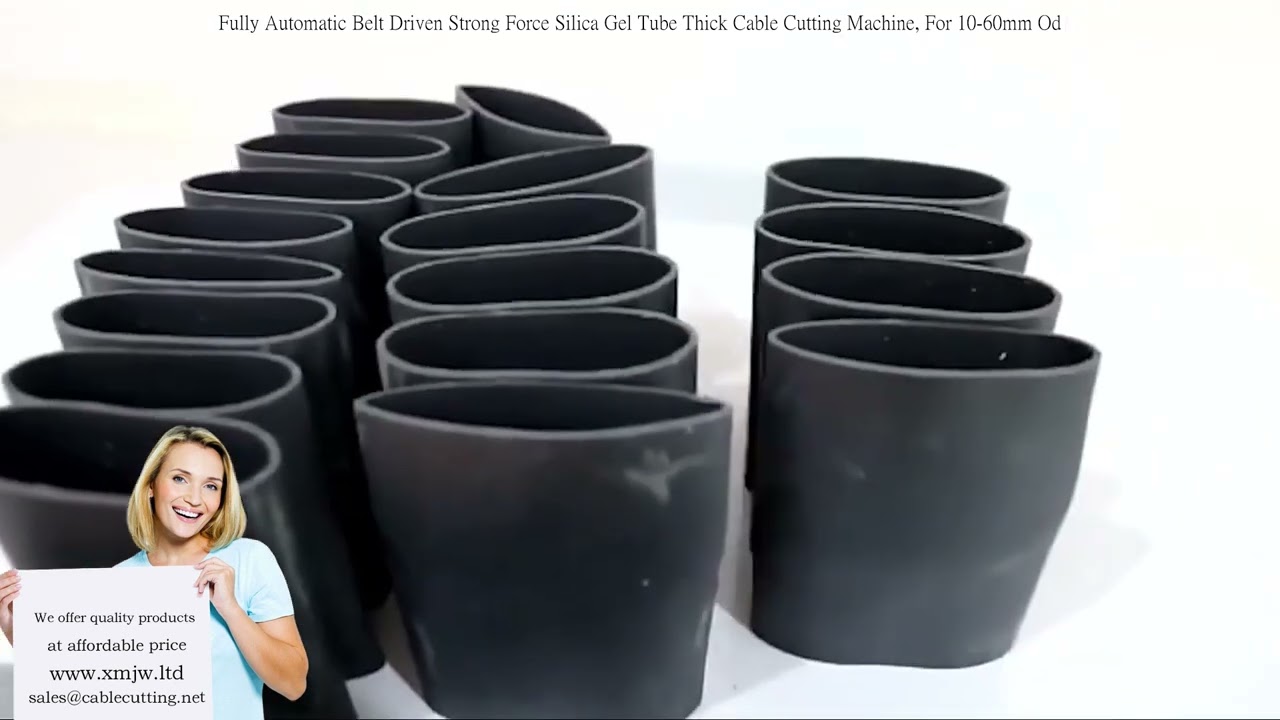 Mesin Potong Kabel Tebal Otomatis Sabuk Kuat untuk Tabung Silika Gel, Diameter 10-60mm