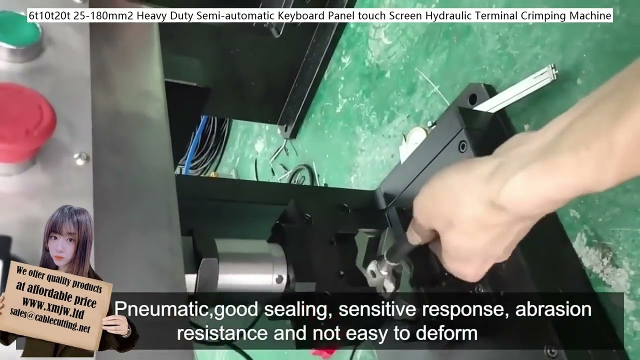 6t10t20t 25-180mm² Mesin Crimping Terminal Hidrolik Semi-Otomatis Heavy Duty dengan Layar Sentuh