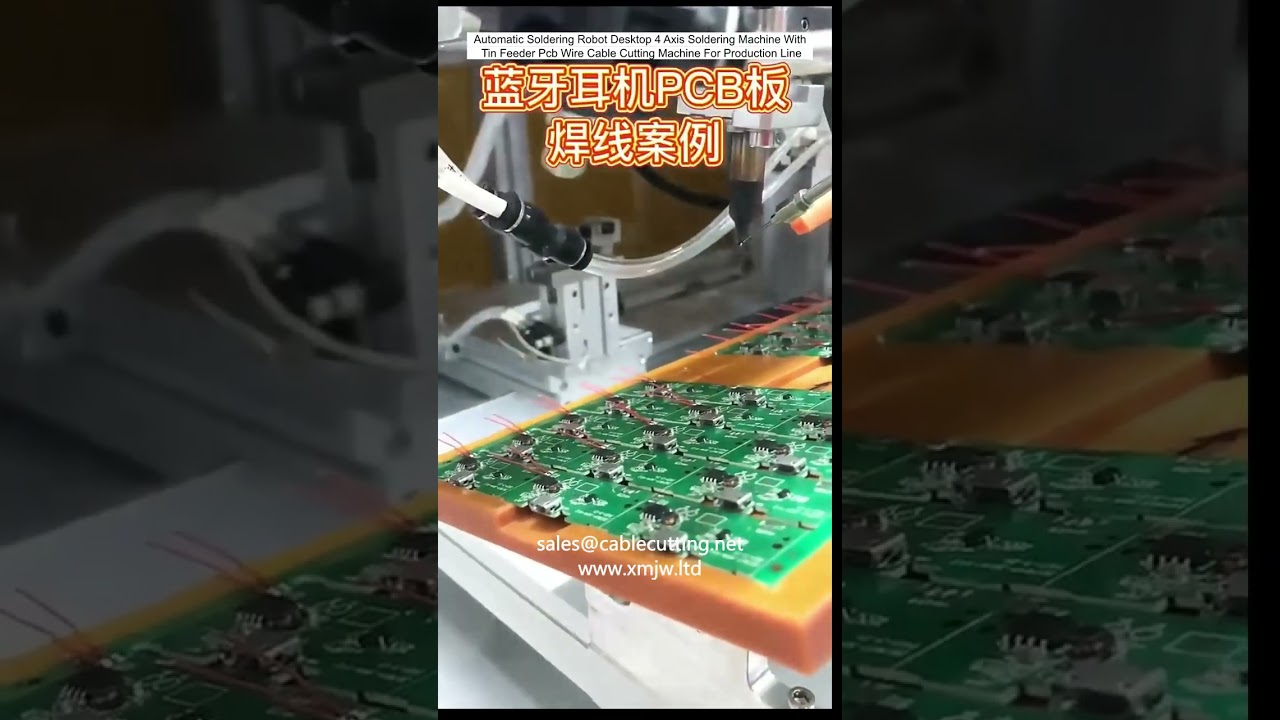 Automatic Soldering Robot Desktop 4 Axis Soldering Machine With Tin Feeder Pcb Wire Cable Cutting Ma