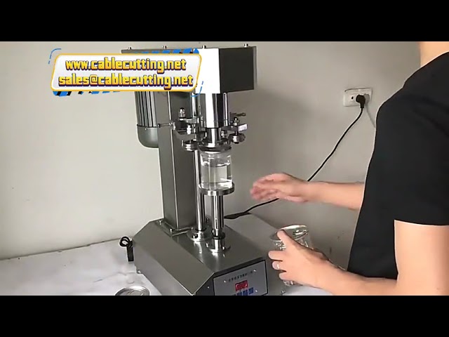 Mesin Penutup Kaleng Minuman Plastik & Aluminium - PET Can Seamer untuk Toko Bubble Tea