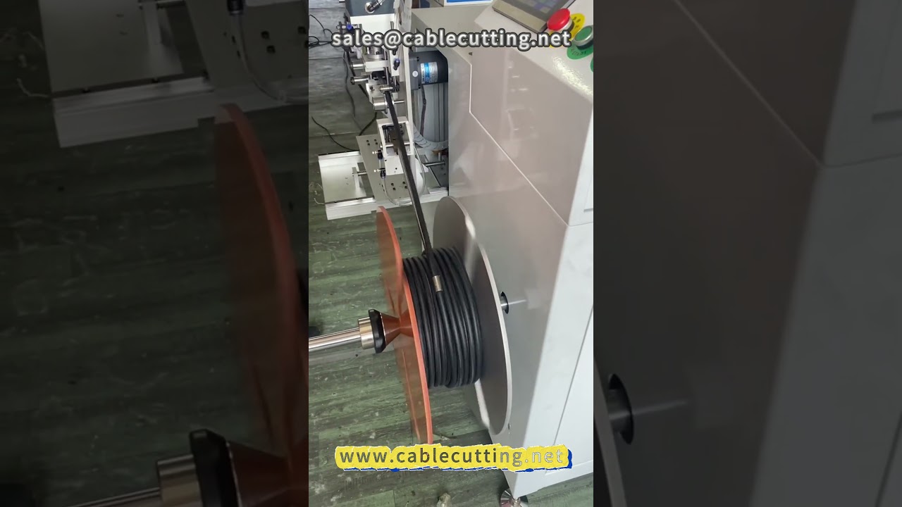 Mesin Penggulung Kabel Otomatis 30 Meter, Mampu Menggulung hingga 50 kg #mesinpenggulung #kabel #proseskabel