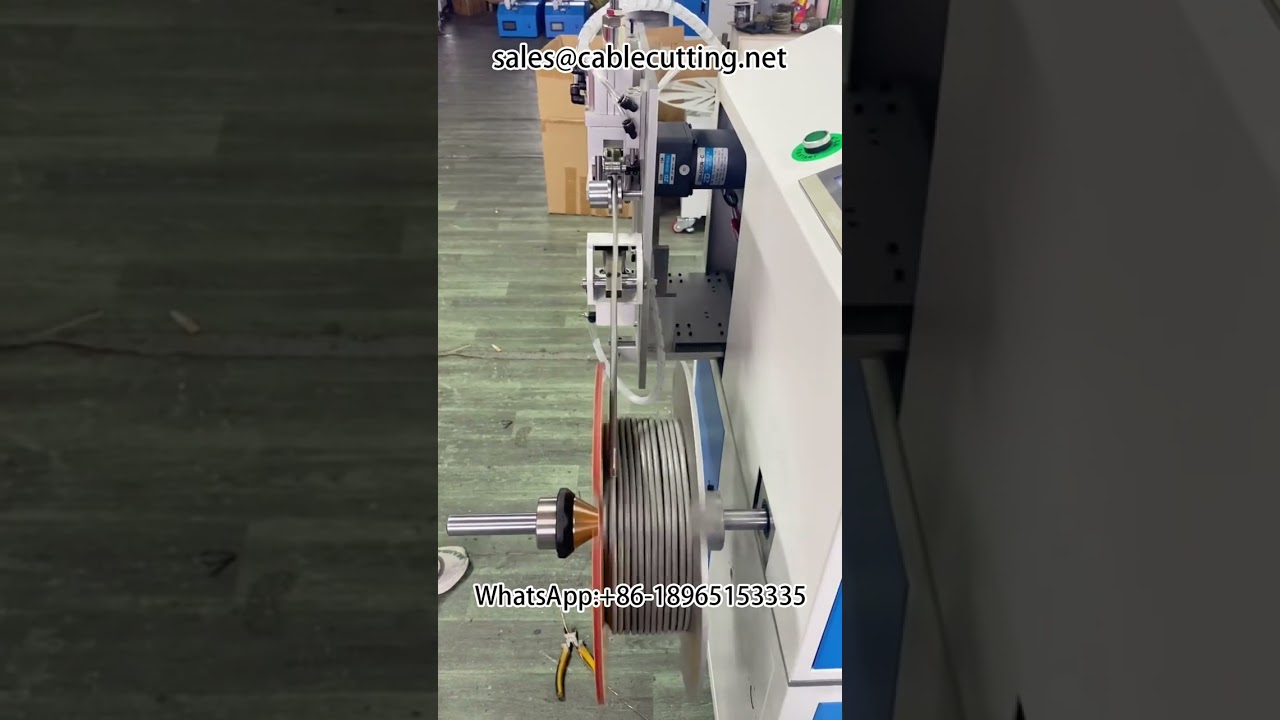 Mesin Gulung Ulang Kabel Otomatis dengan Penghitungan Meter & Penyortiran | Alat Rewinding Kabel Presisi