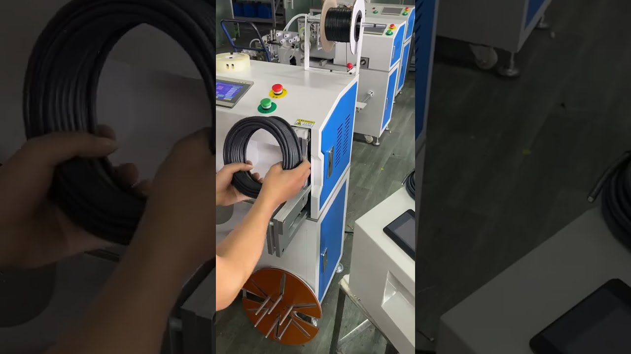 Electric Cable Automatic Meter Counting Traversing Coiling & Tying Machine Precise Metering #machine